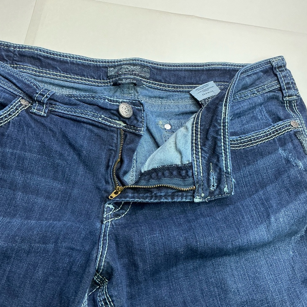 Silver Jeans SUKI Surplus Bootcut Dark Wash Denim Blue Jeans Women's Sz 18/L 32‎ - Picture 7 of 16